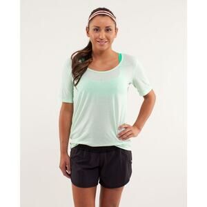 Lululemon Drish Tee Mesh Burnout Fresh Teal Size 8/10